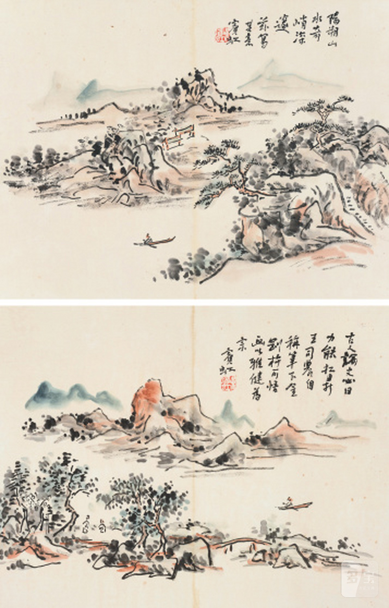 黄宾虹 1865-1955   胡 毅 b.1969 山水   阳朔山水、画论山水